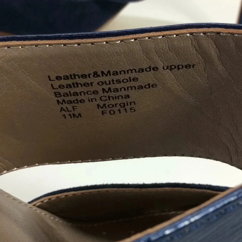 Navy Open Toe SlipOn Heeled Sandals - Picture 8 of 8